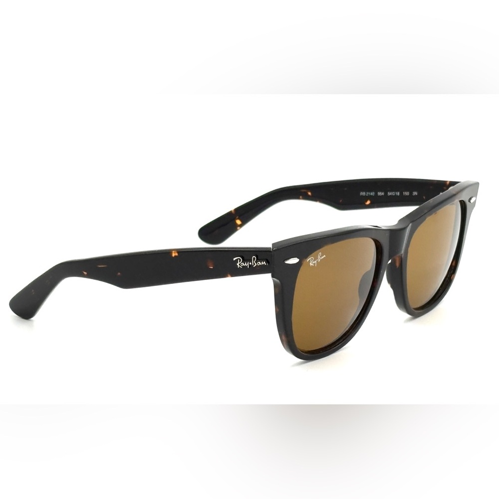 Ray-Ban 54mm Wayfarer RB2140 Tortoise Shell & Brown Lens Sunglasses 54-18-150 - Picture 4 of 11